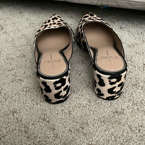 Linea Paolo Black & Cream Mules with Genuine Calf Hair - Picture 2 of 3